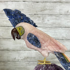 Extra Large Hand-Carved Rose Quartz Cockatoo Bird on an Amethyst Base, 18" Tall #3006-RQCAM-005 - Brazil GemsBrazil GemsExtra Large Hand-Carved Rose Quartz Cockatoo Bird on an Amethyst Base, 18" Tall #3006-RQCAM-005Crystal Birds3006-RQCAM-005