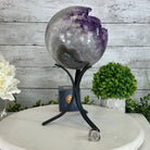 Extra Plus Druzy Amethyst Sphere on a Metal Base, 10.1 lbs & 12.1" Tall #5630-0072 - Brazil GemsBrazil GemsExtra Plus Druzy Amethyst Sphere on a Metal Base, 10.1 lbs & 12.1" Tall #5630-0072Spheres5630-0072
