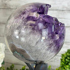 Extra Plus Druzy Amethyst Sphere on a Metal Base, 10.1 lbs & 12.1" Tall #5630-0072 - Brazil GemsBrazil GemsExtra Plus Druzy Amethyst Sphere on a Metal Base, 10.1 lbs & 12.1" Tall #5630-0072Spheres5630-0072