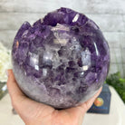 Extra Plus Druzy Amethyst Sphere on a Metal Base, 10.1 lbs & 12.1" Tall #5630-0072 - Brazil GemsBrazil GemsExtra Plus Druzy Amethyst Sphere on a Metal Base, 10.1 lbs & 12.1" Tall #5630-0072Spheres5630-0072