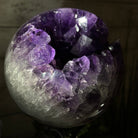 Extra Plus Druzy Amethyst Sphere on a Metal Base, 10.1 lbs & 12.1" Tall #5630-0072 - Brazil GemsBrazil GemsExtra Plus Druzy Amethyst Sphere on a Metal Base, 10.1 lbs & 12.1" Tall #5630-0072Spheres5630-0072