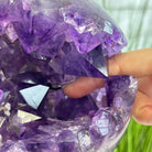 Extra Plus Druzy Amethyst Sphere on a Metal Base, 10.1 lbs & 12.1" Tall #5630-0072 - Brazil GemsBrazil GemsExtra Plus Druzy Amethyst Sphere on a Metal Base, 10.1 lbs & 12.1" Tall #5630-0072Spheres5630-0072