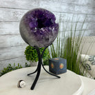 Extra Plus Druzy Amethyst Sphere on a Metal Base, 10.1 lbs & 12.1" Tall #5630-0072 - Brazil GemsBrazil GemsExtra Plus Druzy Amethyst Sphere on a Metal Base, 10.1 lbs & 12.1" Tall #5630-0072Spheres5630-0072