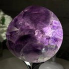 Extra Plus Druzy Amethyst Sphere on a Metal Stand, 2.3 lbs & 7.5" Tall #5630-0045 - Brazil GemsBrazil GemsExtra Plus Druzy Amethyst Sphere on a Metal Stand, 2.3 lbs & 7.5" Tall #5630-0045Spheres5630-0045