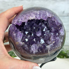 Extra Plus Druzy Amethyst Sphere on a Metal Stand, 4.3 lbs & 9.1" Tall #5630-0064 - Brazil GemsBrazil GemsExtra Plus Druzy Amethyst Sphere on a Metal Stand, 4.3 lbs & 9.1" Tall #5630-0064Spheres5630-0064