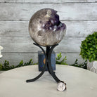 Extra Plus Druzy Amethyst Sphere on a Metal Stand, 4.4 lbs & 9" Tall #5630-0065 - Brazil GemsBrazil GemsExtra Plus Druzy Amethyst Sphere on a Metal Stand, 4.4 lbs & 9" Tall #5630-0065Spheres5630-0065