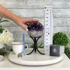 Extra Plus Druzy Amethyst Sphere on a Metal Stand, 4.4 lbs & 9" Tall #5630-0065 - Brazil GemsBrazil GemsExtra Plus Druzy Amethyst Sphere on a Metal Stand, 4.4 lbs & 9" Tall #5630-0065Spheres5630-0065