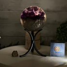Extra Plus Druzy Amethyst Sphere on a Metal Stand, 4.4 lbs & 9" Tall #5630-0065 - Brazil GemsBrazil GemsExtra Plus Druzy Amethyst Sphere on a Metal Stand, 4.4 lbs & 9" Tall #5630-0065Spheres5630-0065
