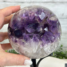 Extra Plus Druzy Amethyst Sphere on a Metal Stand, 4.4 lbs & 9" Tall #5630-0065 - Brazil GemsBrazil GemsExtra Plus Druzy Amethyst Sphere on a Metal Stand, 4.4 lbs & 9" Tall #5630-0065Spheres5630-0065