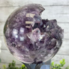 Extra Plus Druzy Amethyst Sphere on a Metal Stand, 6.7 lbs & 9.9" Tall #5630-0067 - Brazil GemsBrazil GemsExtra Plus Druzy Amethyst Sphere on a Metal Stand, 6.7 lbs & 9.9" Tall #5630-0067Spheres5630-0067
