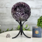 Extra Plus Druzy Amethyst Sphere on a Metal Stand, 6.7 lbs & 9.9" Tall #5630-0067 - Brazil GemsBrazil GemsExtra Plus Druzy Amethyst Sphere on a Metal Stand, 6.7 lbs & 9.9" Tall #5630-0067Spheres5630-0067