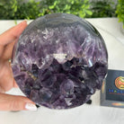 Extra Plus Druzy Amethyst Sphere on a Metal Stand, 6.7 lbs & 9.9" Tall #5630-0067 - Brazil GemsBrazil GemsExtra Plus Druzy Amethyst Sphere on a Metal Stand, 6.7 lbs & 9.9" Tall #5630-0067Spheres5630-0067
