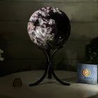 Extra Plus Druzy Amethyst Sphere on a Metal Stand, 6.7 lbs & 9.9" Tall #5630-0067 - Brazil GemsBrazil GemsExtra Plus Druzy Amethyst Sphere on a Metal Stand, 6.7 lbs & 9.9" Tall #5630-0067Spheres5630-0067