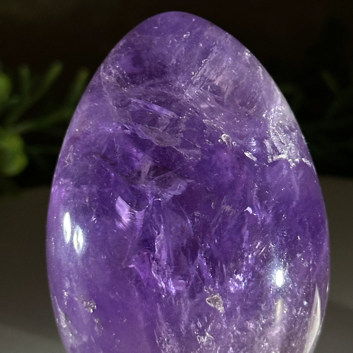 Extra Plus Polished Amethyst Egg w/ Acrylic Stand, 4.4” Tall #3995AM - 004 - Brazil GemsBrazil GemsExtra Plus Polished Amethyst Egg w/ Acrylic Stand, 4.4” Tall #3995AM - 004Freeform & Unique Shapes3995AM - 004