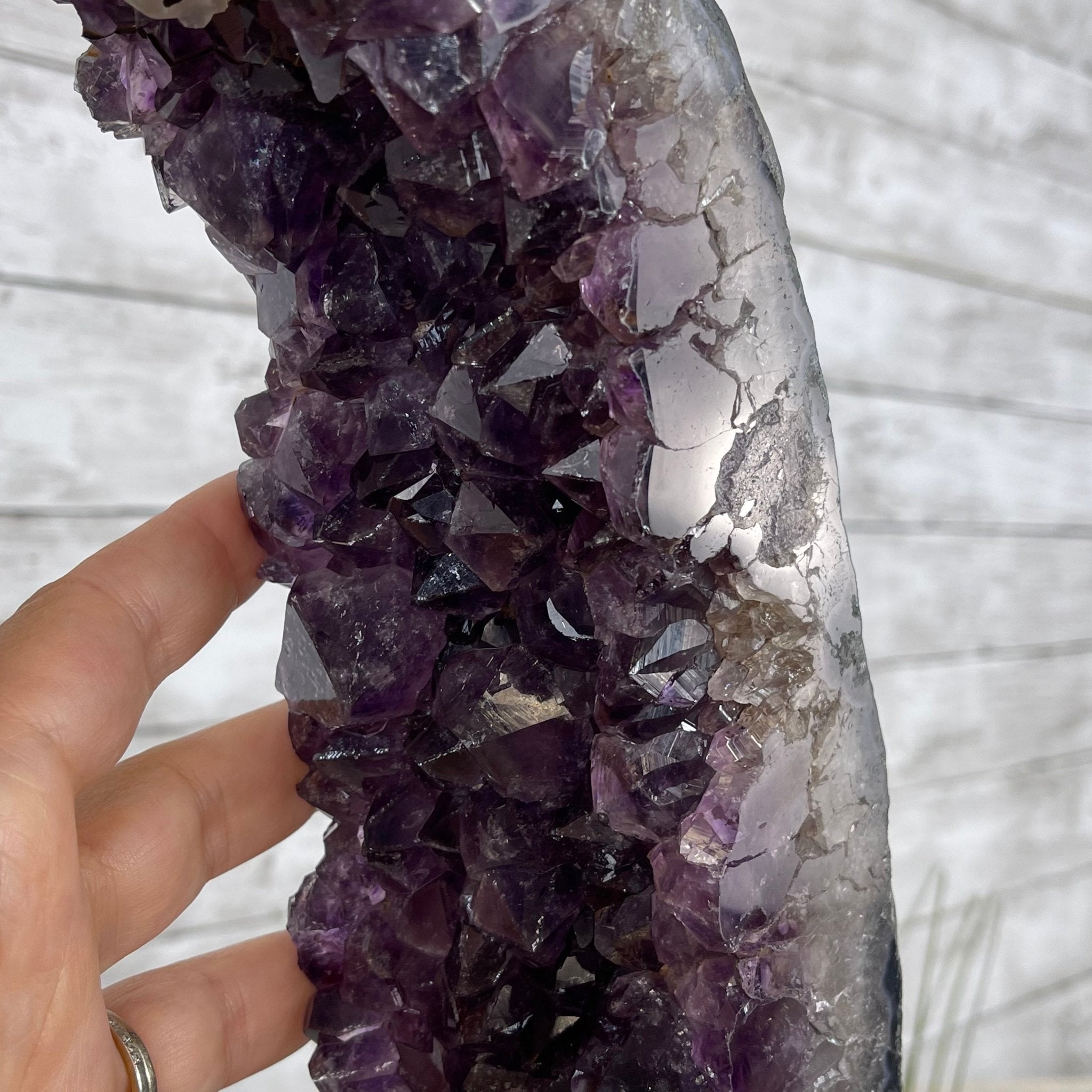 Extra Plus Quality 2-Sided Brazilian Amethyst Cathedral, 37.8 lbs, 22.5" tall, #5605-0073 by Brazil Gems - Brazil GemsBrazil GemsExtra Plus Quality 2-Sided Brazilian Amethyst Cathedral, 37.8 lbs, 22.5" tall, #5605-0073 by Brazil GemsOpen 2-Sided Cathedrals5605-0073