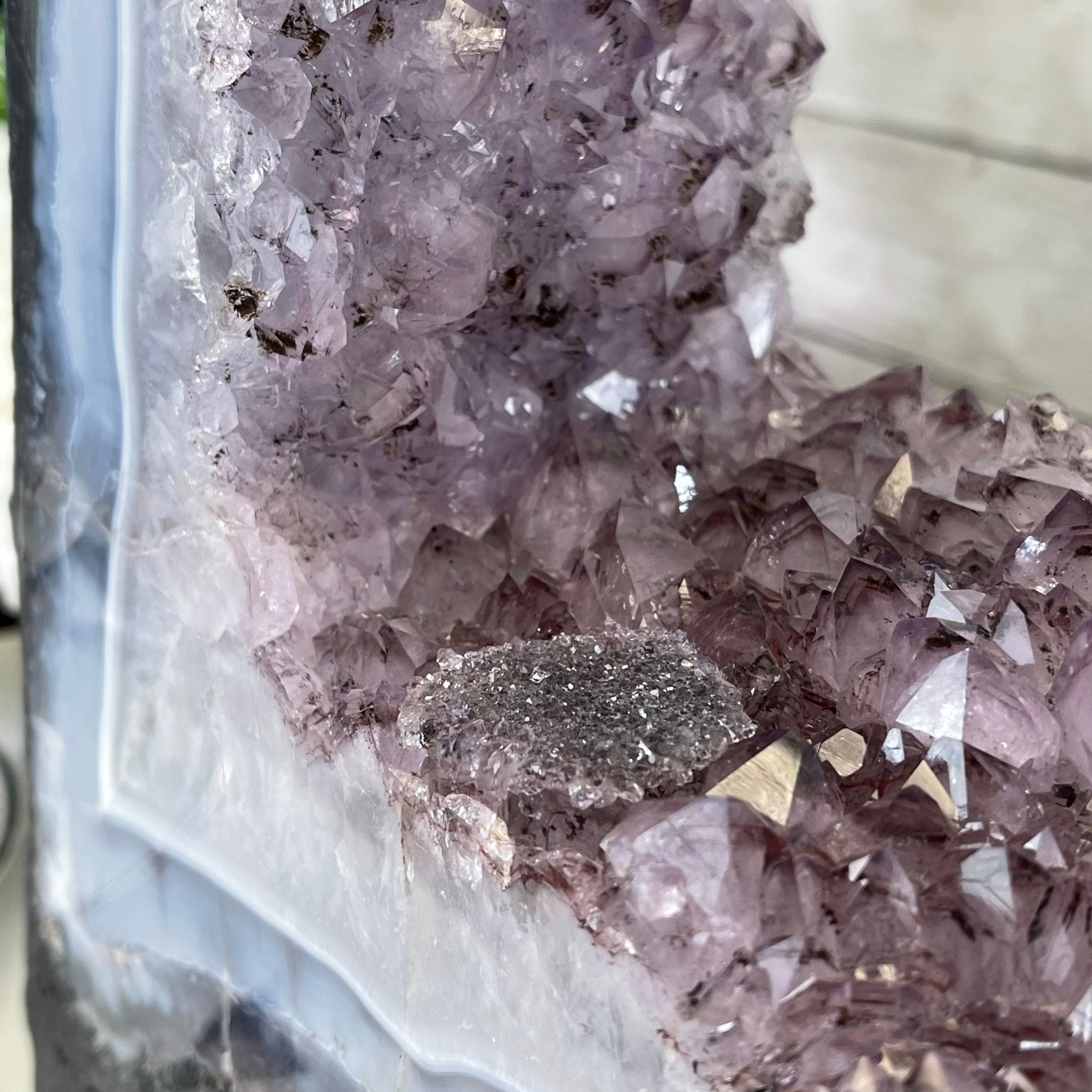 Extra Plus Quality 2-Sided Brazilian Amethyst Cathedral, 51.4 lbs, 26.25" tall, #5605-0074 by Brazil Gems - Brazil GemsBrazil GemsExtra Plus Quality 2-Sided Brazilian Amethyst Cathedral, 51.4 lbs, 26.25" tall, #5605-0074 by Brazil GemsOpen 2-Sided Cathedrals5605-0074