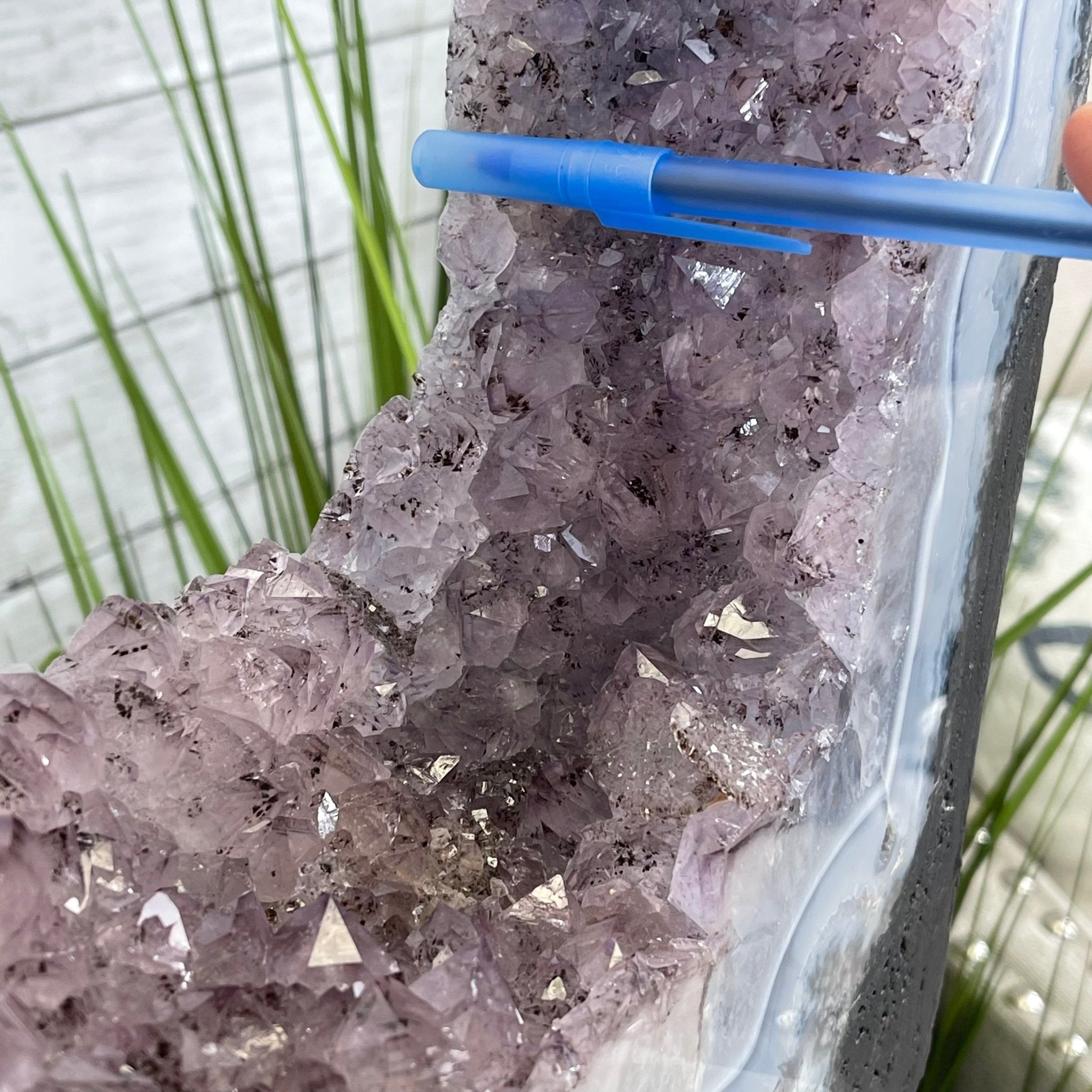 Extra Plus Quality 2-Sided Brazilian Amethyst Cathedral, 51.4 lbs, 26.25" tall, #5605-0074 by Brazil Gems - Brazil GemsBrazil GemsExtra Plus Quality 2-Sided Brazilian Amethyst Cathedral, 51.4 lbs, 26.25" tall, #5605-0074 by Brazil GemsOpen 2-Sided Cathedrals5605-0074