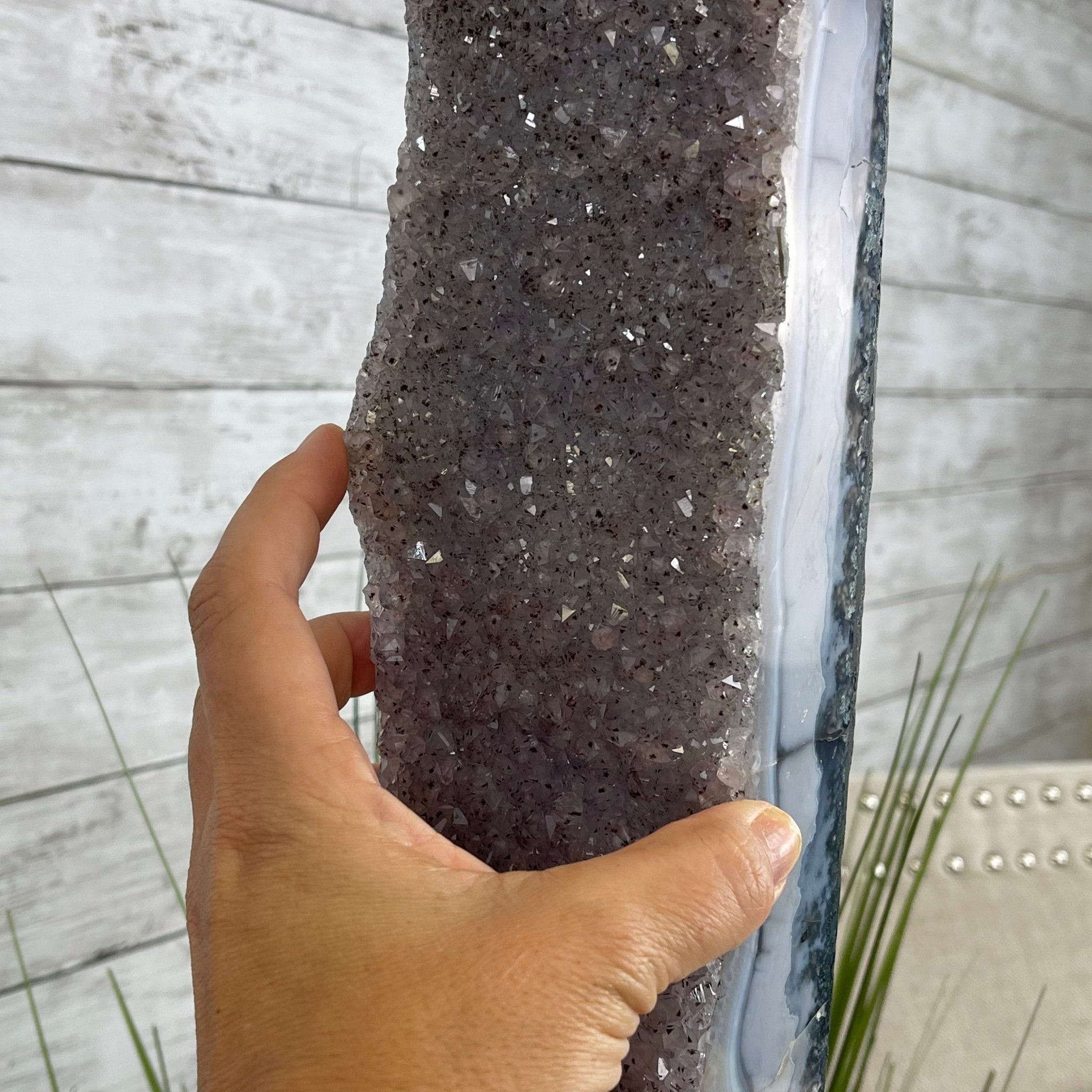 Extra Plus Quality 2-Sided Brazilian Amethyst Cathedral, 51.4 lbs, 26.25" tall, #5605-0074 by Brazil Gems - Brazil GemsBrazil GemsExtra Plus Quality 2-Sided Brazilian Amethyst Cathedral, 51.4 lbs, 26.25" tall, #5605-0074 by Brazil GemsOpen 2-Sided Cathedrals5605-0074
