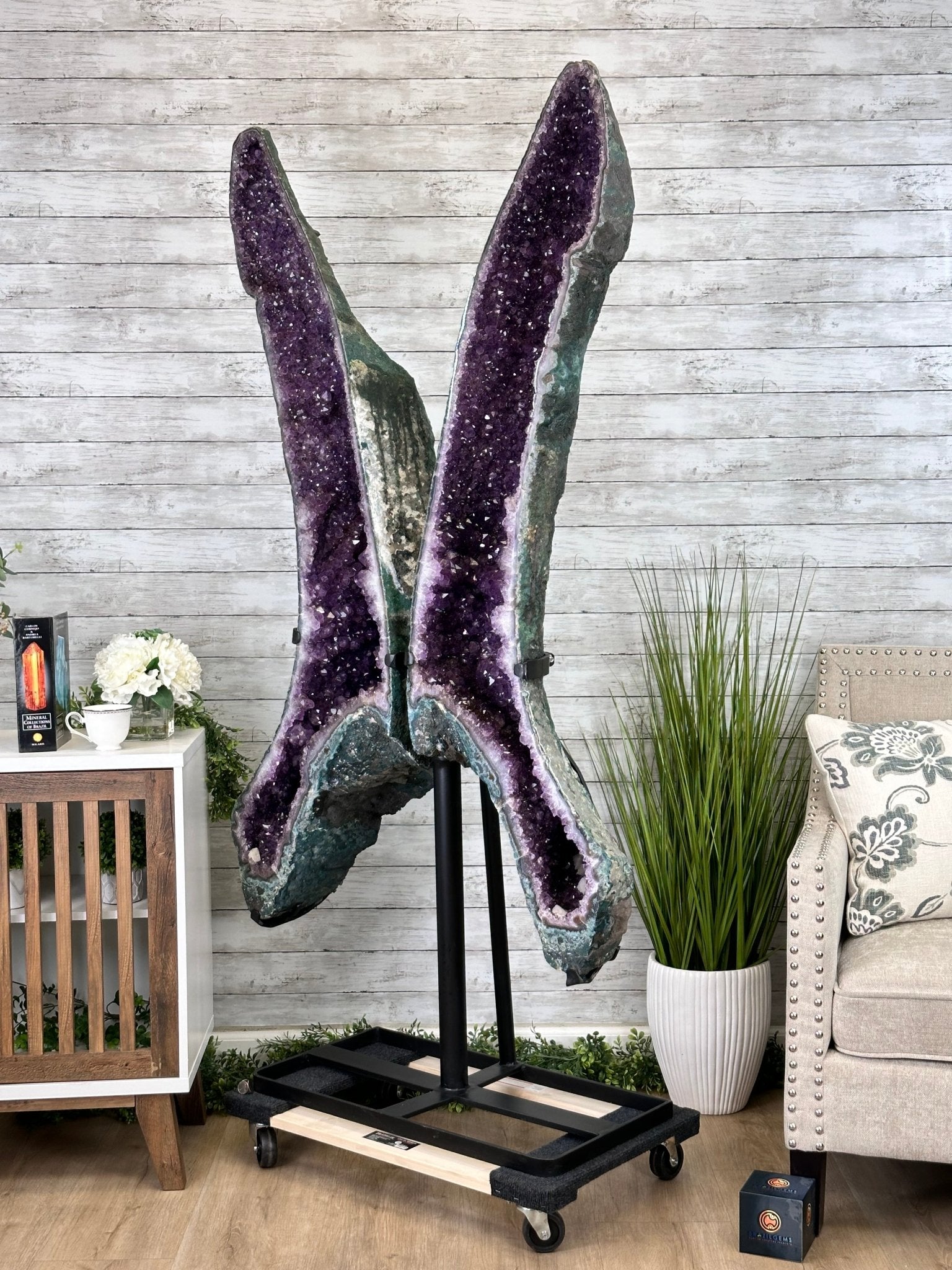 Extra Plus Quality Amethyst Butterfly Wings 311 lbs & 72" Tall #5493-0045 - Brazil GemsBrazil GemsExtra Plus Quality Amethyst Butterfly Wings 311 lbs & 72" Tall #5493-0045Amethyst Butterfly Wings5493-0045
