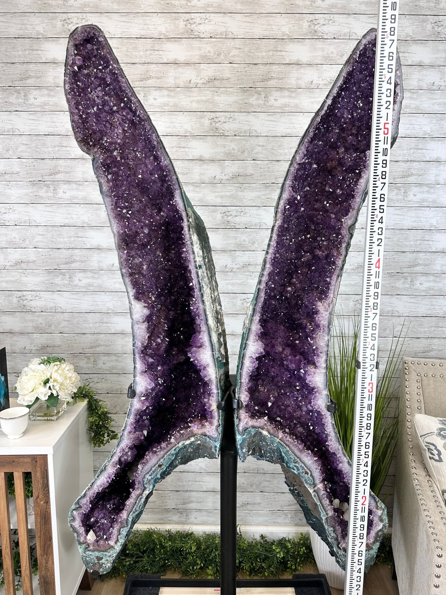 Extra Plus Quality Amethyst Butterfly Wings 311 lbs & 72" Tall #5493-0045 - Brazil GemsBrazil GemsExtra Plus Quality Amethyst Butterfly Wings 311 lbs & 72" Tall #5493-0045Amethyst Butterfly Wings5493-0045