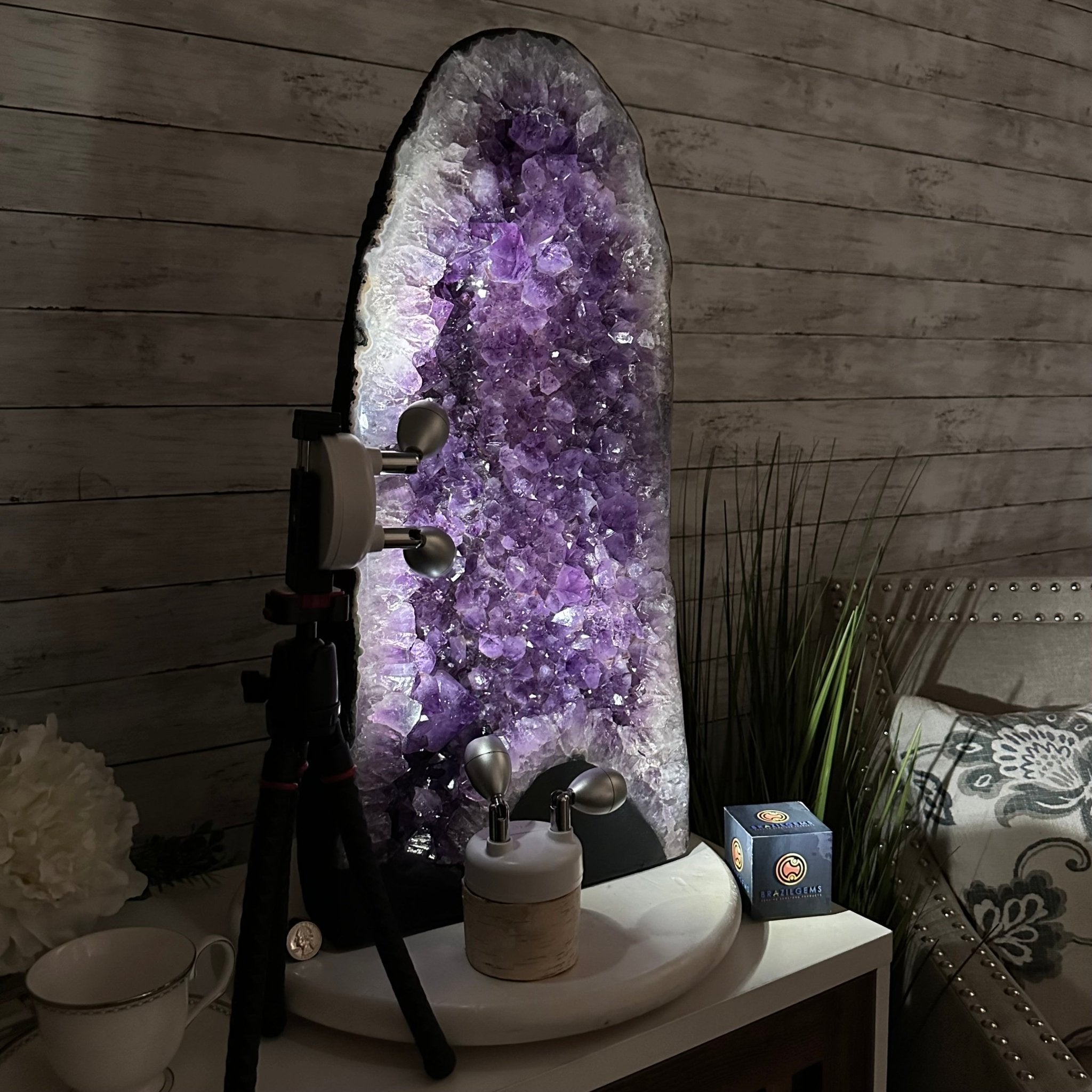 Extra Plus Quality Amethyst Cathedral, 84.8 lbs & 23.75" Tall #5601 - 0654 - Brazil GemsBrazil GemsExtra Plus Quality Amethyst Cathedral, 84.8 lbs & 23.75" Tall #5601 - 0654Cathedrals5601 - 0654