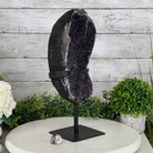 Extra Plus Quality Amethyst Druse Cluster on Metal Stand, 12.5 lbs & 14" tall #5491-0046 by Brazil Gems - Brazil GemsBrazil GemsExtra Plus Quality Amethyst Druse Cluster on Metal Stand, 12.5 lbs & 14" tall #5491-0046 by Brazil GemsClusters on Fixed Bases5491-0046