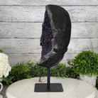 Extra Plus Quality Amethyst Druse Cluster on Metal Stand, 12.5 lbs & 14" tall #5491-0046 by Brazil Gems - Brazil GemsBrazil GemsExtra Plus Quality Amethyst Druse Cluster on Metal Stand, 12.5 lbs & 14" tall #5491-0046 by Brazil GemsClusters on Fixed Bases5491-0046
