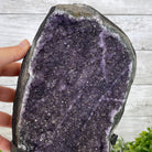 Extra Plus Quality Amethyst Druse Cluster on Metal Stand, 12.5 lbs & 14" tall #5491-0046 by Brazil Gems - Brazil GemsBrazil GemsExtra Plus Quality Amethyst Druse Cluster on Metal Stand, 12.5 lbs & 14" tall #5491-0046 by Brazil GemsClusters on Fixed Bases5491-0046