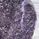 Extra Plus Quality Amethyst Druse Cluster on Metal Stand, 12.5 lbs & 14" tall #5491-0046 by Brazil Gems - Brazil GemsBrazil GemsExtra Plus Quality Amethyst Druse Cluster on Metal Stand, 12.5 lbs & 14" tall #5491-0046 by Brazil GemsClusters on Fixed Bases5491-0046