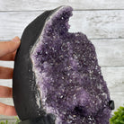 Extra Plus Quality Amethyst Druse Cluster on Metal Stand, 14.4 lbs & 14.25" tall #5491-0056 by Brazil Gems - Brazil GemsBrazil GemsExtra Plus Quality Amethyst Druse Cluster on Metal Stand, 14.4 lbs & 14.25" tall #5491-0056 by Brazil GemsClusters on Fixed Bases5491-0056