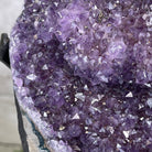 Extra Plus Quality Amethyst Druse Cluster on Metal Stand, 14.4 lbs & 14.25" tall #5491-0056 by Brazil Gems - Brazil GemsBrazil GemsExtra Plus Quality Amethyst Druse Cluster on Metal Stand, 14.4 lbs & 14.25" tall #5491-0056 by Brazil GemsClusters on Fixed Bases5491-0056