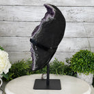 Extra Plus Quality Amethyst Druse Cluster on Metal Stand, 14.4 lbs & 14.25" tall #5491-0056 by Brazil Gems - Brazil GemsBrazil GemsExtra Plus Quality Amethyst Druse Cluster on Metal Stand, 14.4 lbs & 14.25" tall #5491-0056 by Brazil GemsClusters on Fixed Bases5491-0056