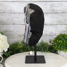 Extra Plus Quality Amethyst Druse Cluster on Metal Stand, 14.8 lbs & 13.25" tall #5491-0053 by Brazil Gems - Brazil GemsBrazil GemsExtra Plus Quality Amethyst Druse Cluster on Metal Stand, 14.8 lbs & 13.25" tall #5491-0053 by Brazil GemsClusters on Fixed Bases5491-0053
