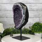 Extra Plus Quality Amethyst Druse Cluster on Metal Stand, 14.8 lbs & 13.25" tall #5491-0053 by Brazil Gems - Brazil GemsBrazil GemsExtra Plus Quality Amethyst Druse Cluster on Metal Stand, 14.8 lbs & 13.25" tall #5491-0053 by Brazil GemsClusters on Fixed Bases5491-0053