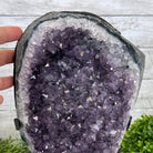 Extra Plus Quality Amethyst Druse Cluster on Metal Stand, 14.8 lbs & 13.25" tall #5491-0053 by Brazil Gems - Brazil GemsBrazil GemsExtra Plus Quality Amethyst Druse Cluster on Metal Stand, 14.8 lbs & 13.25" tall #5491-0053 by Brazil GemsClusters on Fixed Bases5491-0053