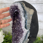 Extra Plus Quality Amethyst Druse Cluster on Metal Stand, 14.8 lbs & 13.25" tall #5491-0053 by Brazil Gems - Brazil GemsBrazil GemsExtra Plus Quality Amethyst Druse Cluster on Metal Stand, 14.8 lbs & 13.25" tall #5491-0053 by Brazil GemsClusters on Fixed Bases5491-0053