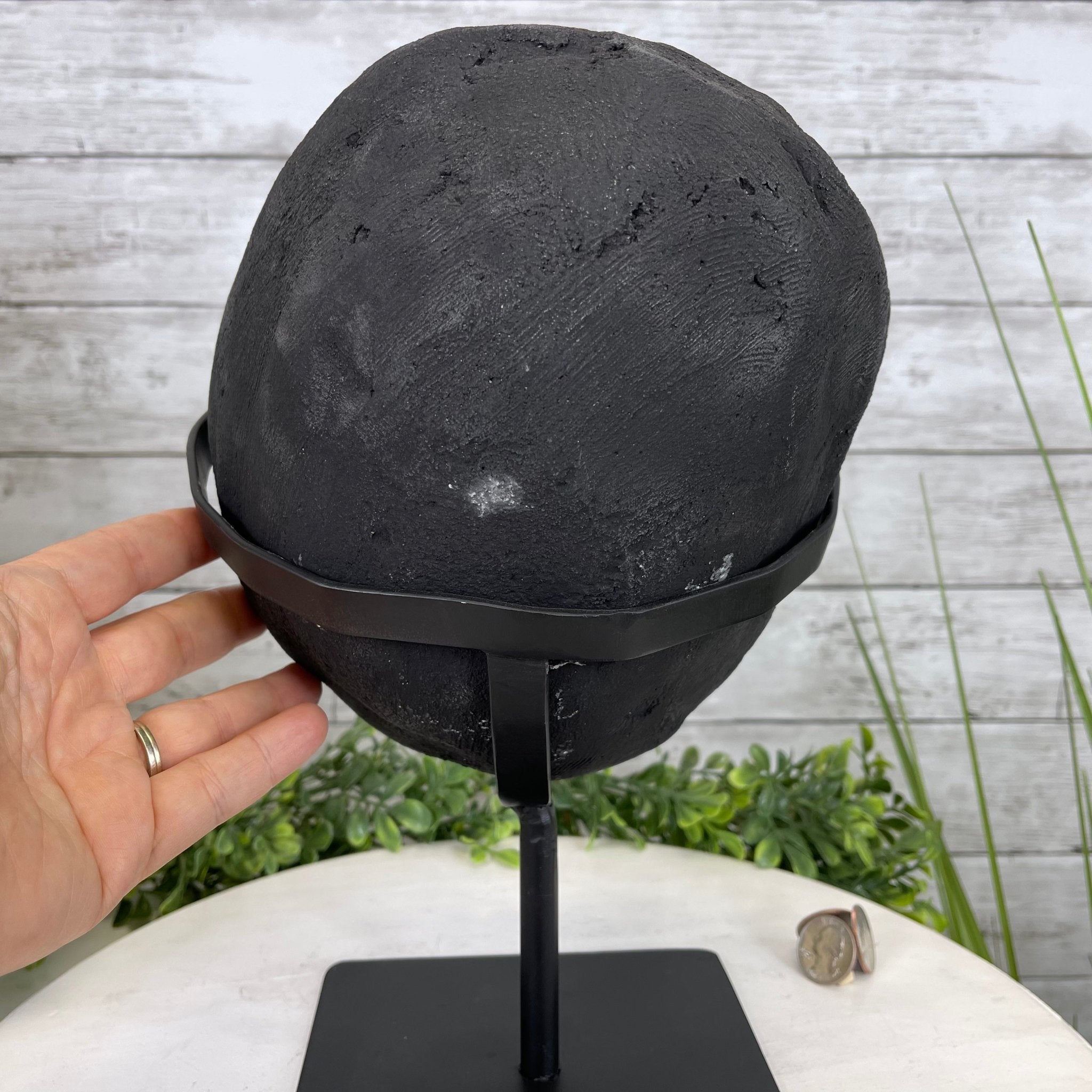 Extra Plus Quality Amethyst Druse Cluster on Metal Stand, 16.5 lbs & 12" tall #5491-0039 by Brazil Gems - Brazil GemsBrazil GemsExtra Plus Quality Amethyst Druse Cluster on Metal Stand, 16.5 lbs & 12" tall #5491-0039 by Brazil GemsClusters on Fixed Bases5491-0039