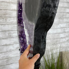 Extra Plus Quality Amethyst Druse Crystal Portal on a Stand, 85 lbs & 66.75" Tall Model #5606-0011 by Brazil Gems - Brazil GemsBrazil GemsExtra Plus Quality Amethyst Druse Crystal Portal on a Stand, 85 lbs & 66.75" Tall Model #5606-0011 by Brazil GemsPortals on Fixed Bases5606-0011