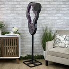 Extra Plus Quality Amethyst Druse Crystal Portal on a Stand, 85 lbs & 66.75" Tall Model #5606-0011 by Brazil Gems - Brazil GemsBrazil GemsExtra Plus Quality Amethyst Druse Crystal Portal on a Stand, 85 lbs & 66.75" Tall Model #5606-0011 by Brazil GemsPortals on Fixed Bases5606-0011