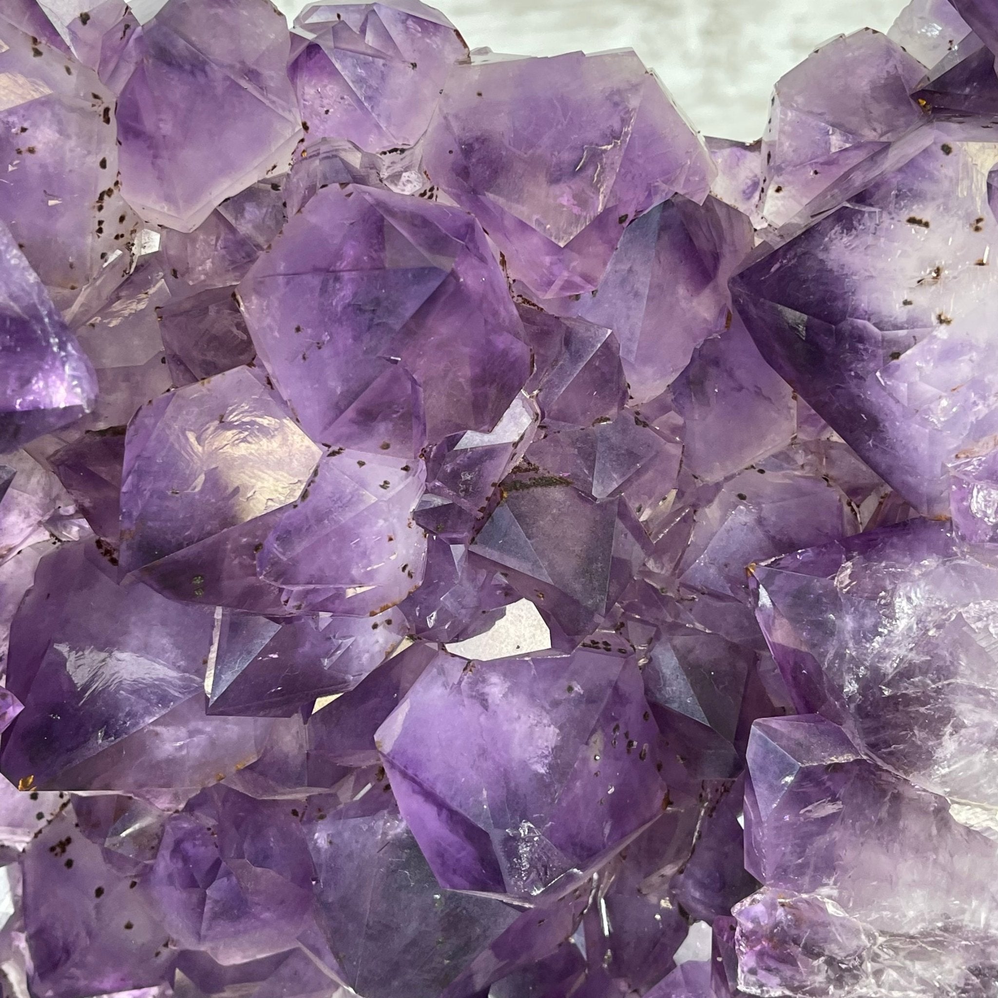 Extra Plus Quality Amethyst Druse Crystal Portal on a Stand, 85 lbs & 66.75" Tall Model #5606-0011 by Brazil Gems - Brazil GemsBrazil GemsExtra Plus Quality Amethyst Druse Crystal Portal on a Stand, 85 lbs & 66.75" Tall Model #5606-0011 by Brazil GemsPortals on Fixed Bases5606-0011