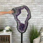 Extra Plus Quality Amethyst Druse Crystal Portal on a Stand, 85 lbs & 66.75" Tall Model #5606-0011 by Brazil Gems - Brazil GemsBrazil GemsExtra Plus Quality Amethyst Druse Crystal Portal on a Stand, 85 lbs & 66.75" Tall Model #5606-0011 by Brazil GemsPortals on Fixed Bases5606-0011