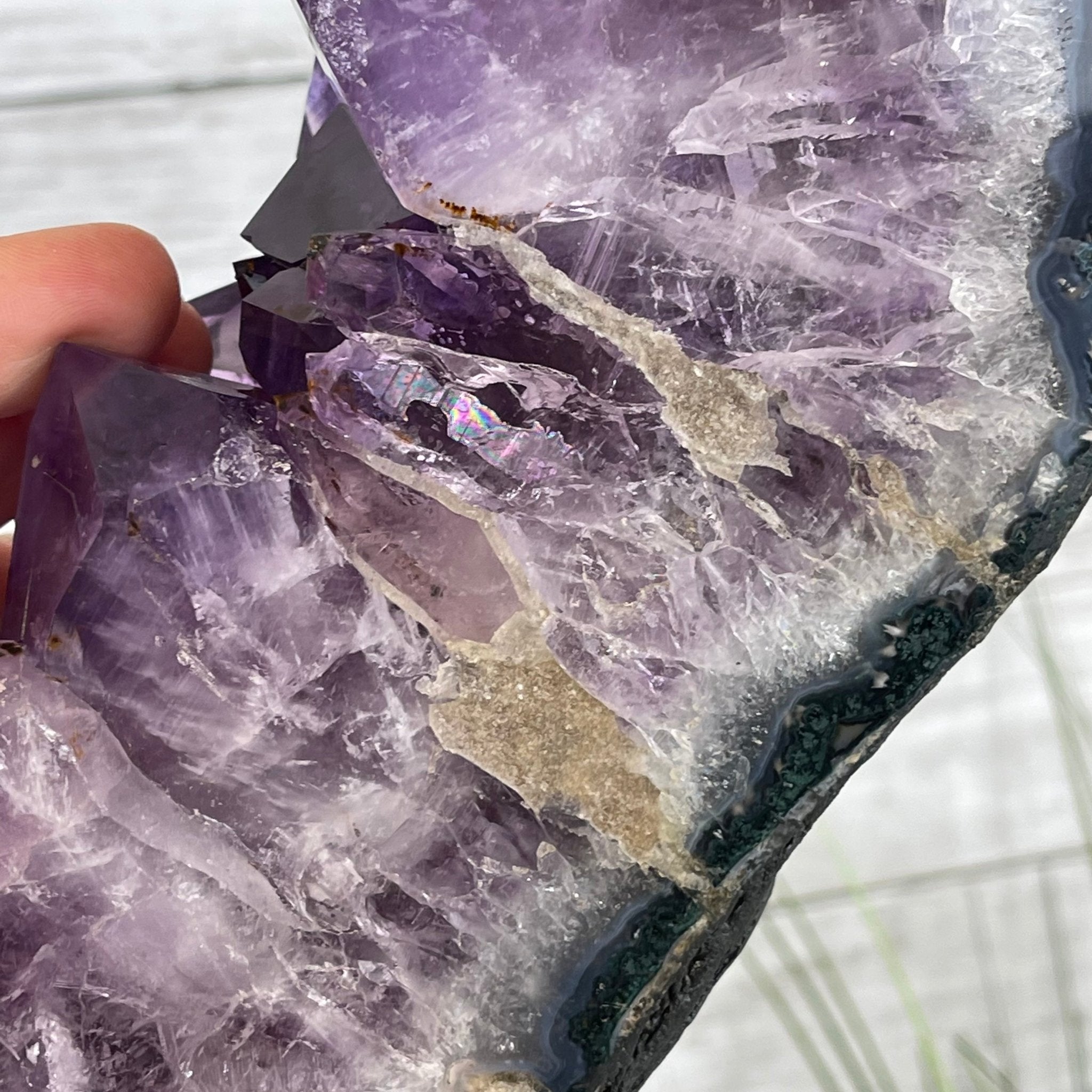 Extra Plus Quality Amethyst Druse Crystal Portal on a Stand, 85 lbs & 66.75" Tall Model #5606-0011 by Brazil Gems - Brazil GemsBrazil GemsExtra Plus Quality Amethyst Druse Crystal Portal on a Stand, 85 lbs & 66.75" Tall Model #5606-0011 by Brazil GemsPortals on Fixed Bases5606-0011