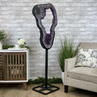 Extra Plus Quality Amethyst Druse Crystal Portal on a Stand, 85 lbs & 66.75" Tall Model #5606-0011 by Brazil Gems - Brazil GemsBrazil GemsExtra Plus Quality Amethyst Druse Crystal Portal on a Stand, 85 lbs & 66.75" Tall Model #5606-0011 by Brazil GemsPortals on Fixed Bases5606-0011