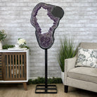 Extra Plus Quality Amethyst Druse Crystal Portal on a Stand, 85 lbs & 66.75" Tall Model #5606-0011 by Brazil Gems - Brazil GemsBrazil GemsExtra Plus Quality Amethyst Druse Crystal Portal on a Stand, 85 lbs & 66.75" Tall Model #5606-0011 by Brazil GemsPortals on Fixed Bases5606-0011