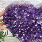 Extra Plus Quality Amethyst Heart Geode, metal stand, 57.9 lbs & 20.75" Tall #5463-0193 by Brazil Gems - Brazil GemsBrazil GemsExtra Plus Quality Amethyst Heart Geode, metal stand, 57.9 lbs & 20.75" Tall #5463-0193 by Brazil GemsHearts5463-0193