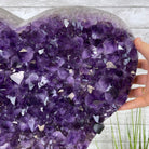 Extra Plus Quality Amethyst Heart Geode, metal stand, 57.9 lbs & 20.75" Tall #5463-0193 by Brazil Gems - Brazil GemsBrazil GemsExtra Plus Quality Amethyst Heart Geode, metal stand, 57.9 lbs & 20.75" Tall #5463-0193 by Brazil GemsHearts5463-0193