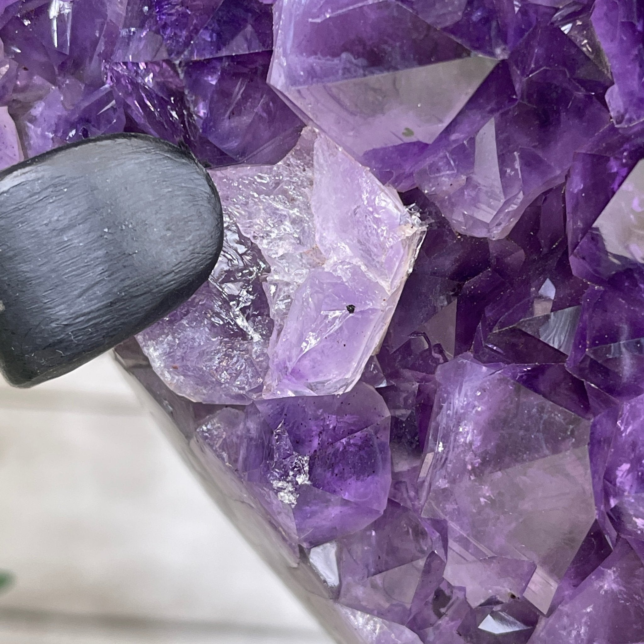 Extra Plus Quality Amethyst Heart Geode, metal stand, 57.9 lbs & 20.75" Tall #5463-0193 by Brazil Gems - Brazil GemsBrazil GemsExtra Plus Quality Amethyst Heart Geode, metal stand, 57.9 lbs & 20.75" Tall #5463-0193 by Brazil GemsHearts5463-0193