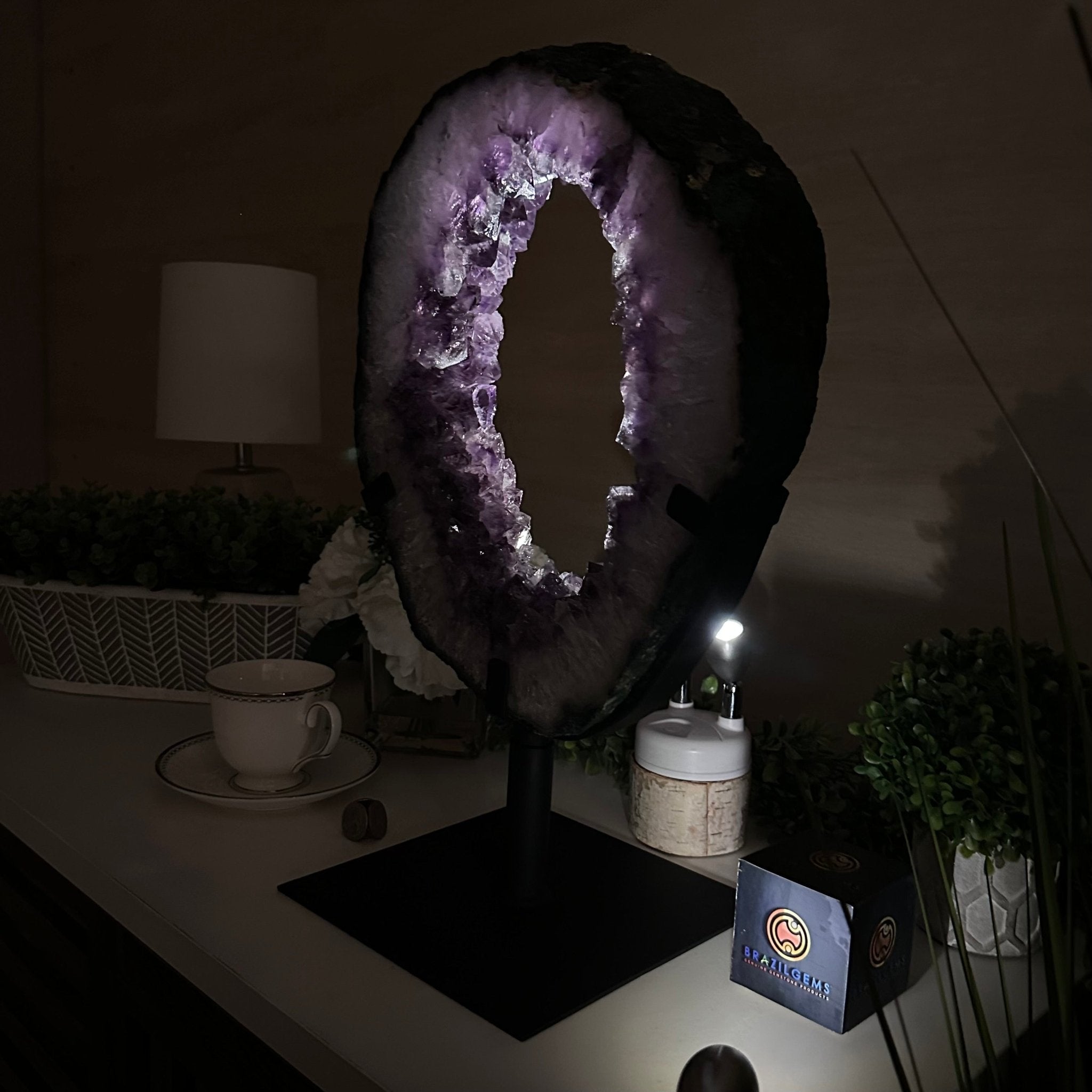 Extra Plus Quality Amethyst Portal, Rotating Stand, 20.1 lbs & 18.7" Tall #5604 - 0142 - Brazil GemsBrazil GemsExtra Plus Quality Amethyst Portal, Rotating Stand, 20.1 lbs & 18.7" Tall #5604 - 0142Portals on Rotating Bases5604 - 0142