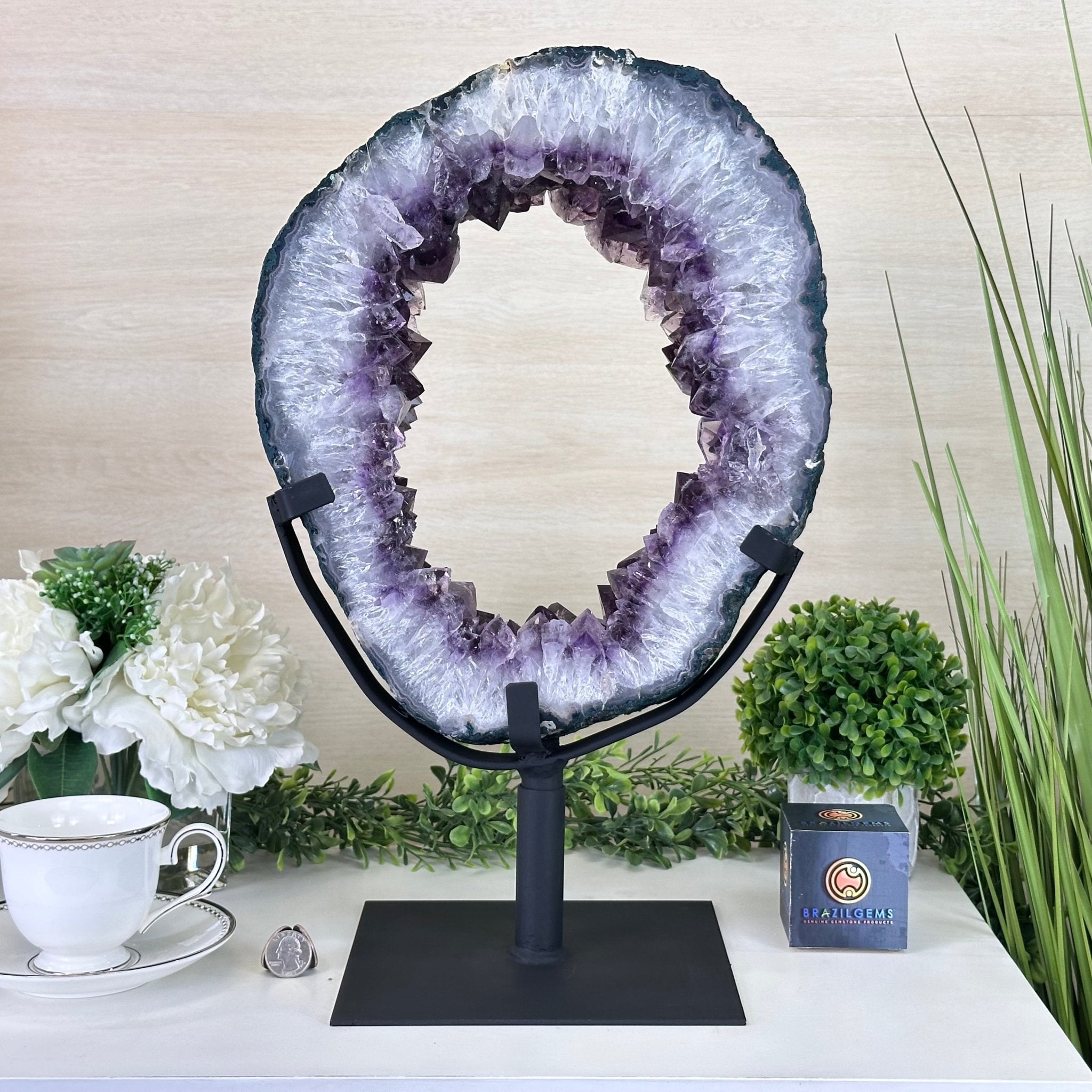 Extra Plus Quality Amethyst Portal, Rotating Stand, 20.1 lbs & 18.7" Tall #5604 - 0142 - Brazil GemsBrazil GemsExtra Plus Quality Amethyst Portal, Rotating Stand, 20.1 lbs & 18.7" Tall #5604 - 0142Portals on Rotating Bases5604 - 0142