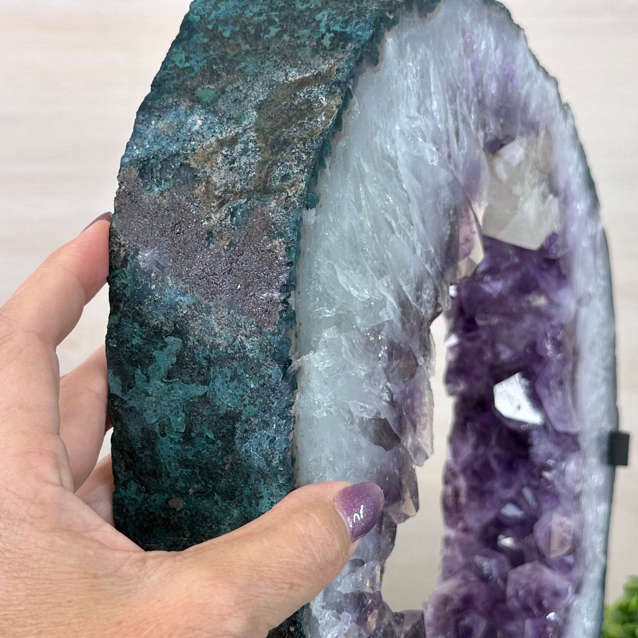 Extra Plus Quality Amethyst Portal, Rotating Stand, 20.4 lbs & 18.1" Tall #5604 - 0143 - Brazil GemsBrazil GemsExtra Plus Quality Amethyst Portal, Rotating Stand, 20.4 lbs & 18.1" Tall #5604 - 0143Portals on Rotating Bases5604 - 0143